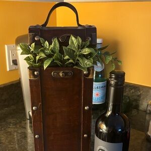 Vintage Rustic Brown Wine Box